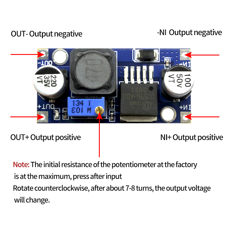 Adjustable Voltage Regulator LM2596S DC-DC Converter Board for Step Down Power Supply