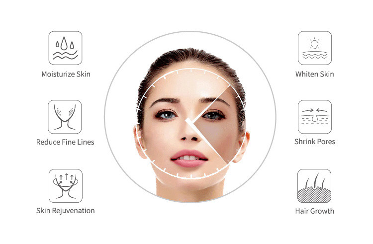Skin Care Needle Free Mesotherapy Facial Machine With Various Cosmetic Products