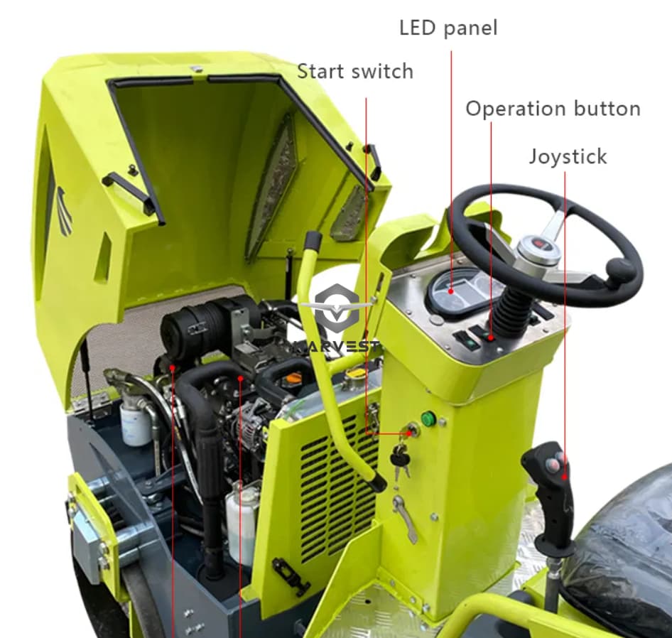 3 Ton Double Drum Road Roller ST3000 With Tier 2 Engine 28kw Near Me Sale