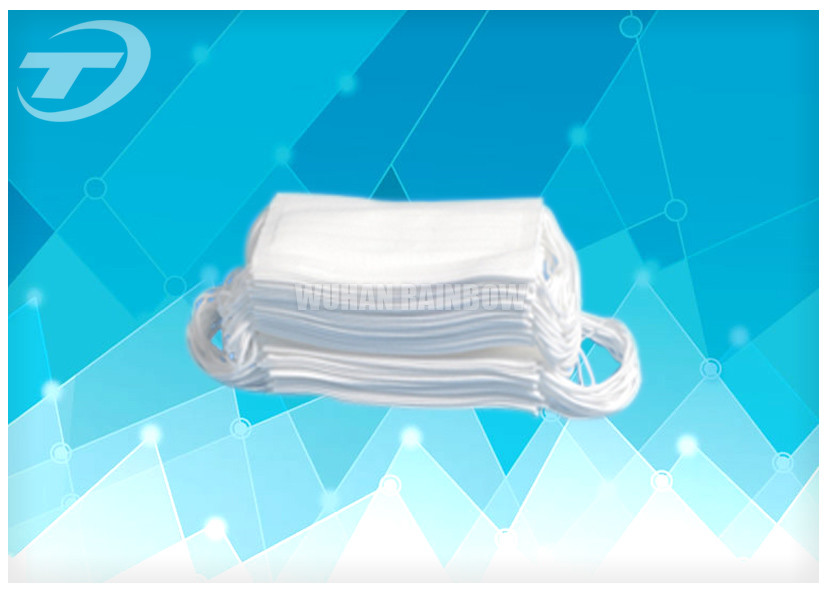 Disposable 3 Ply Non Woven Elastic Absorbent Medical Gauze Face Mask With Tie On