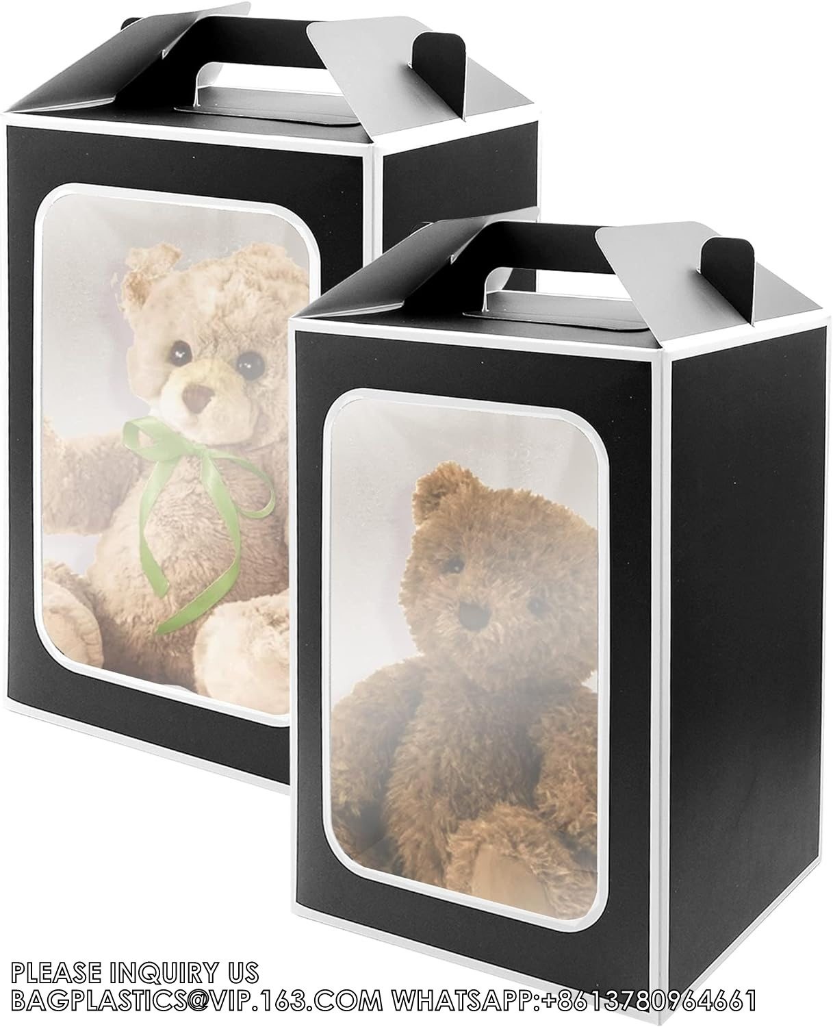 Standing Cookie Bag Flower Packaging, Flower Bouquet Paper Gift Bags With Handles, Party Bag