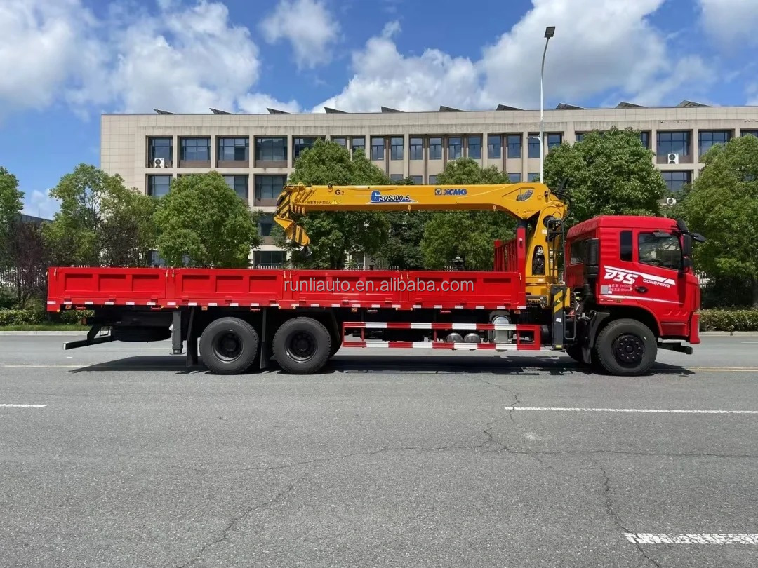 Factory DFAC DongFeng 6*4 Hydraulic Telescopic Boom Truck Mounted 10 Ton Crane