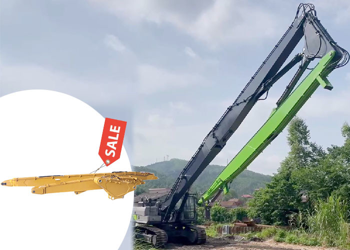 High Reach Demolition Excavator Boom And Arm With Shear Breaker