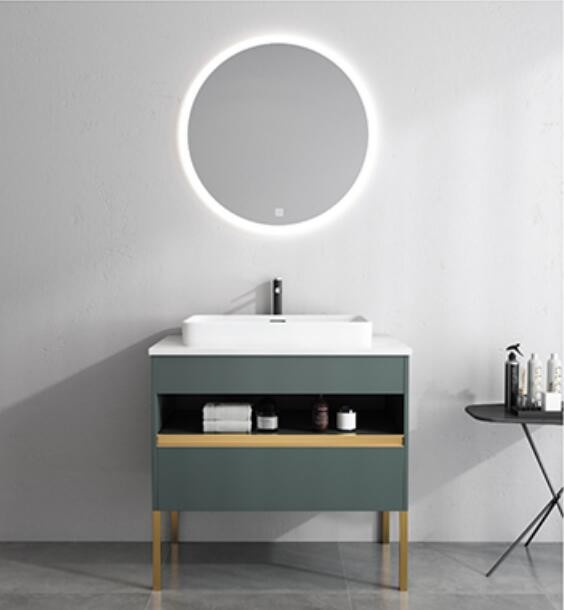 18mm PVC 30 Contemporary Bathroom Vanities And Sinks Mirror Carcase