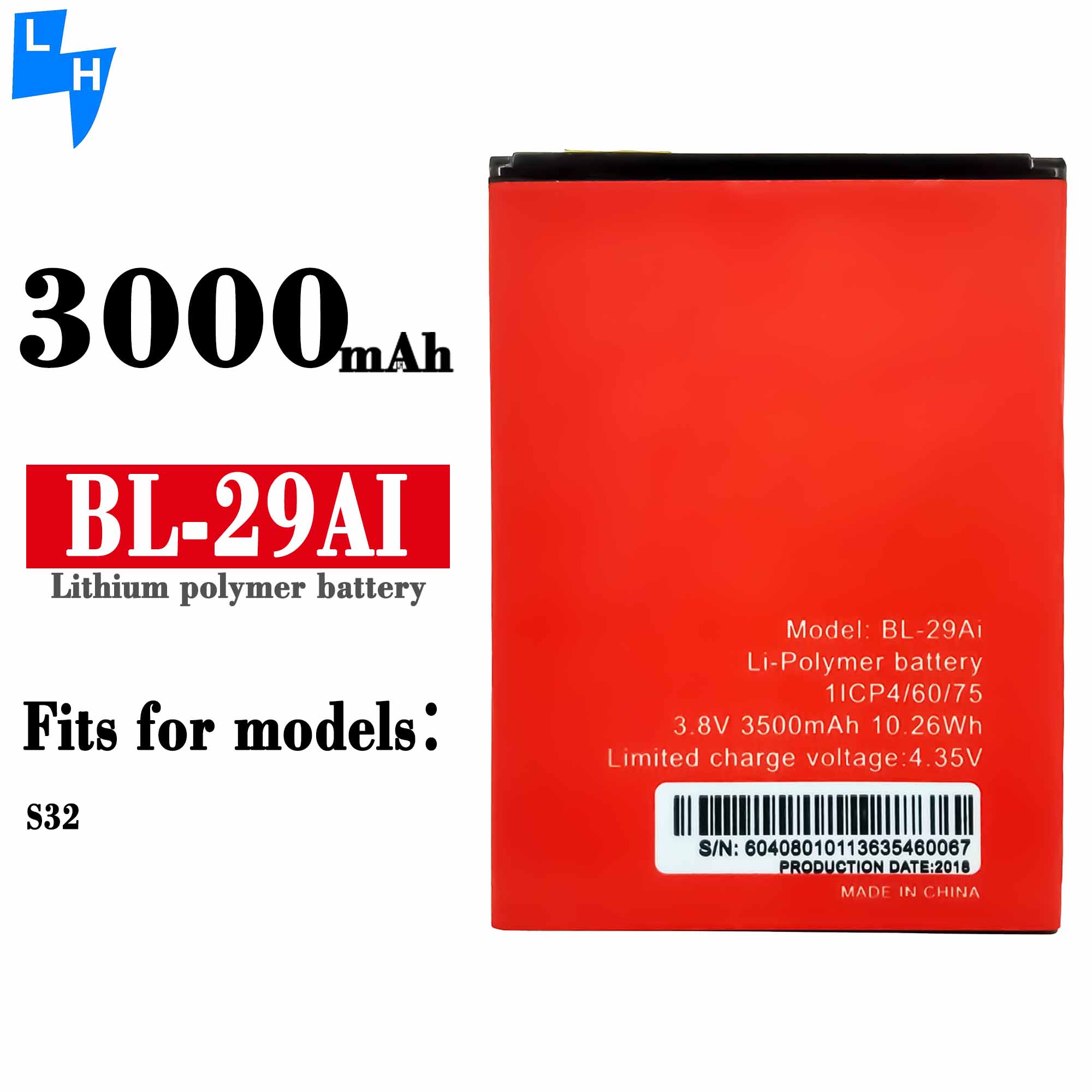 BL-29AI 3000mAh Mobile Phone Battery for itel S32 High Capacity and Efficiency