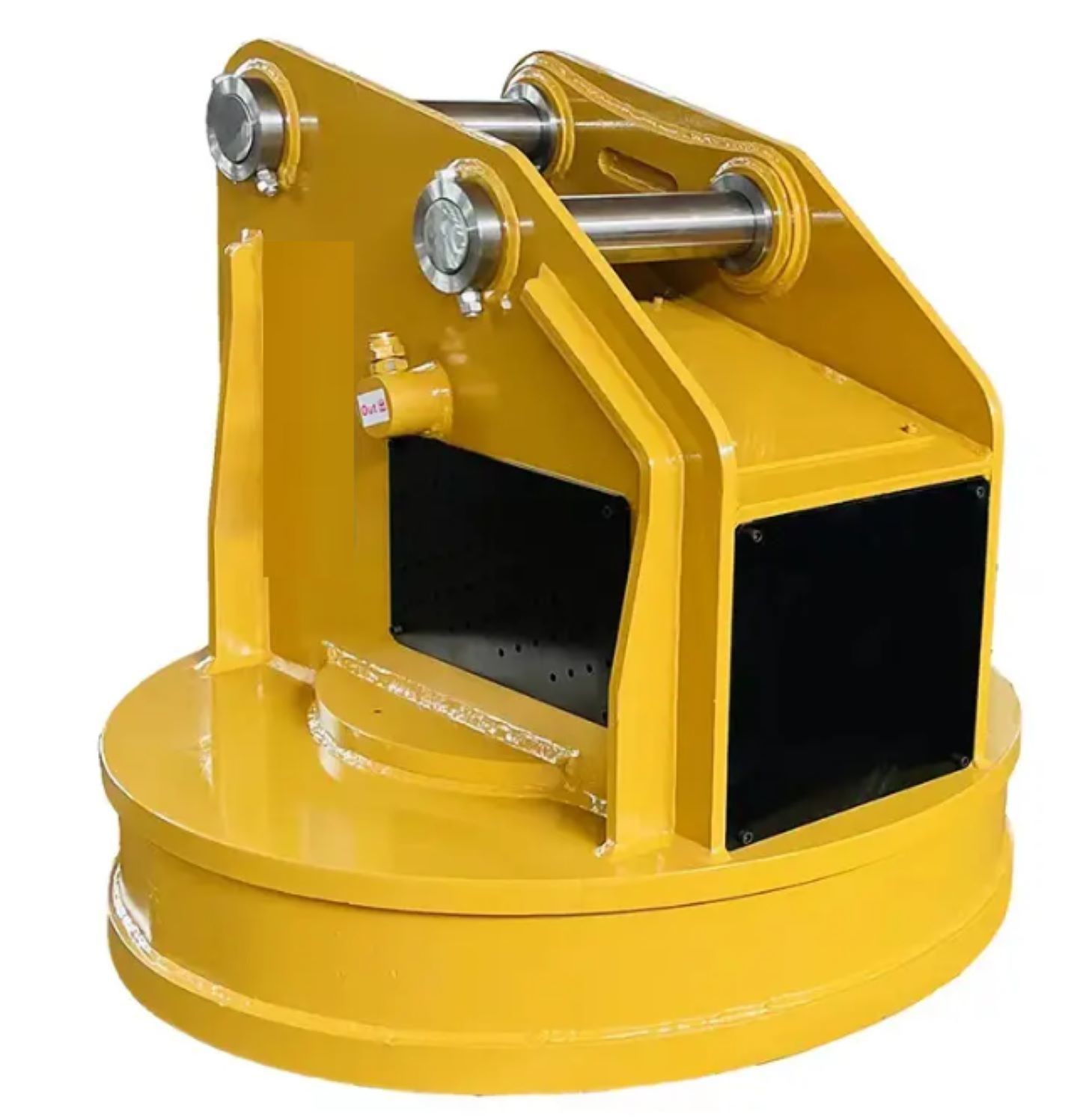 Custom Hydraulic Excavator Magnet , Round Scrap Lifting Magnet For Crane Forklift