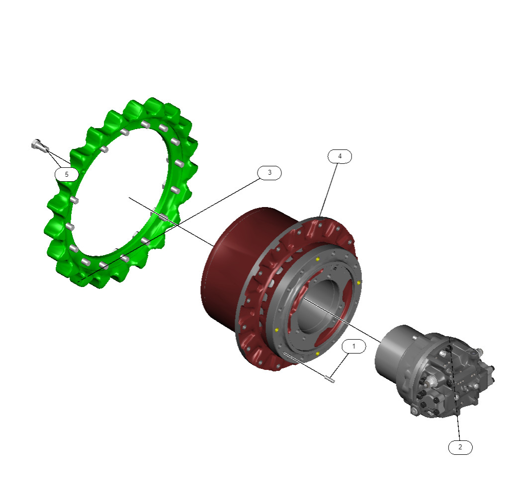 Hydraulic E320GC Travel Motor E323GC Final Drive Gear For Final Drive Motors