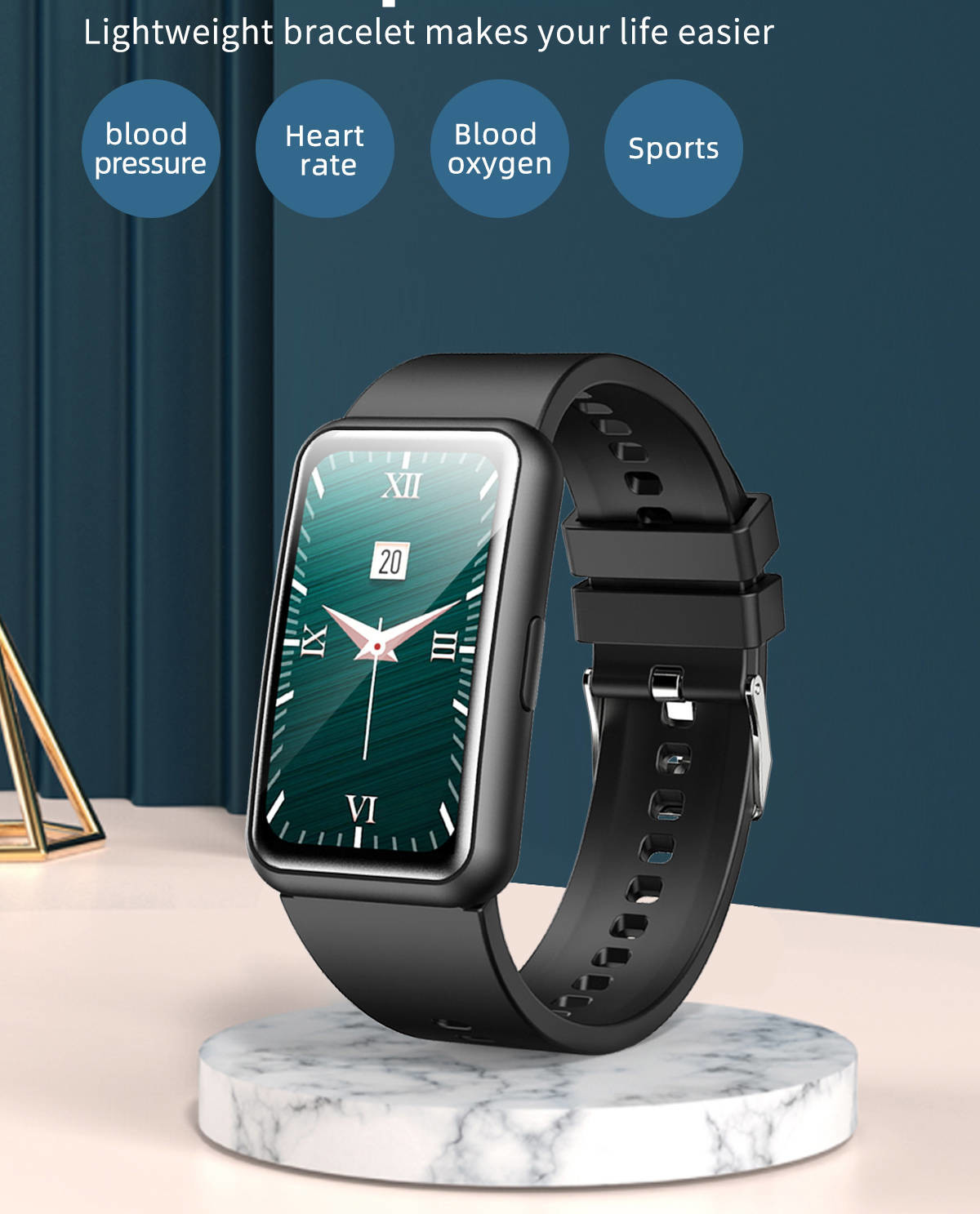 1.45 inch Bluetooth Fitness Bracelet Calories Burned Distance Calculation 145mAh