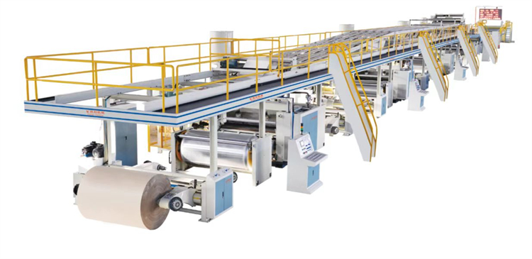 380V Voltage Automatic Corrugated Cardboard Production Line for Carton Box Packaging