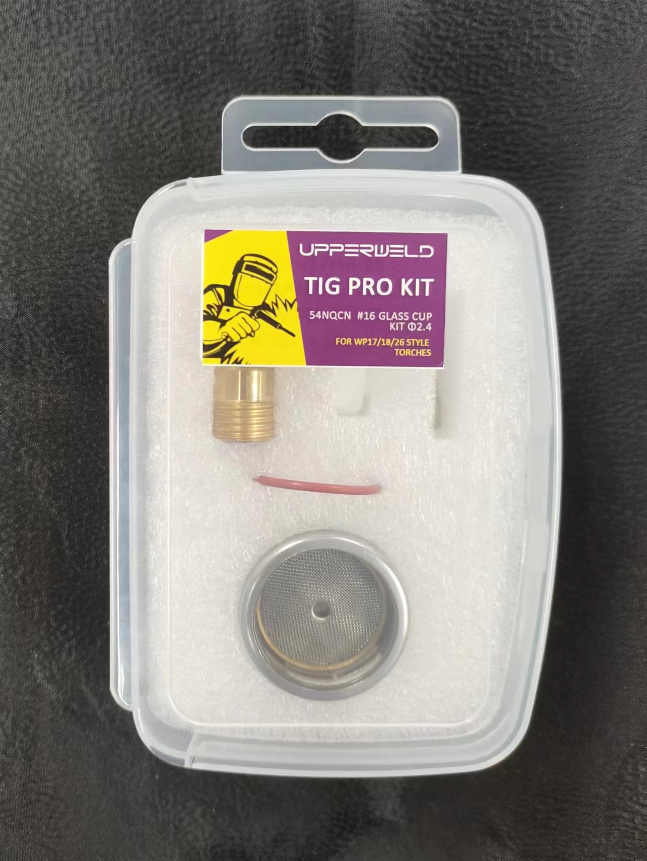 Lightweight Design UPPERWELD WP17/18/26 54NQCN 16 Clear Glass Cup Nozzle Kit 2.4 for TIG Welding