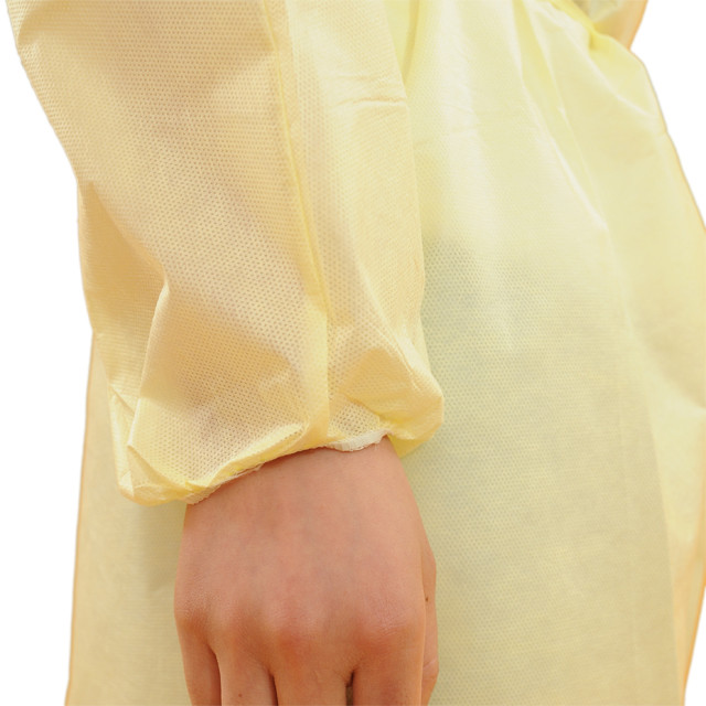 Long Sleeve Hospital Disposable Isolation Gowns Fluid Resistant Easy Removal