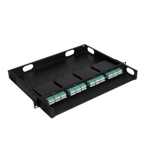 China 19 1U Fixed Patch Panel MPO MTP Rack Mount Distribution Panel With 4 Individule MPO Modules on sale