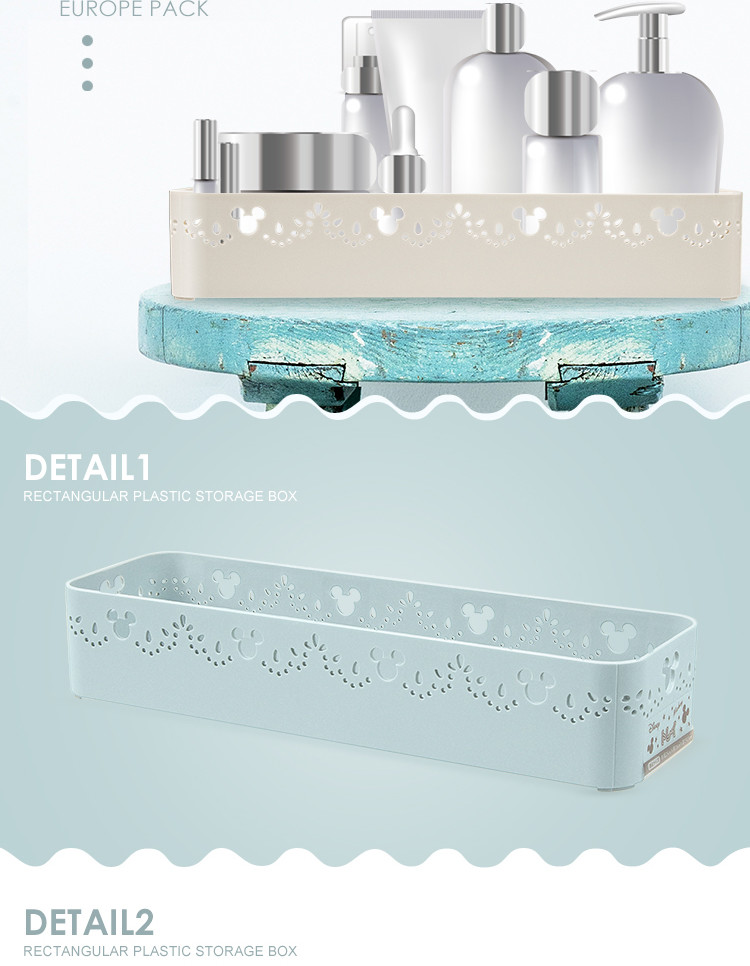 Reusable Mickey Mouse hollow-out pattern Plastic storage box