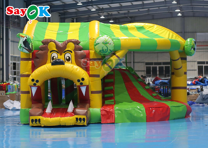 Lion Inflatable Bounce House With Dry Slide Inflatable Castle Bouncer