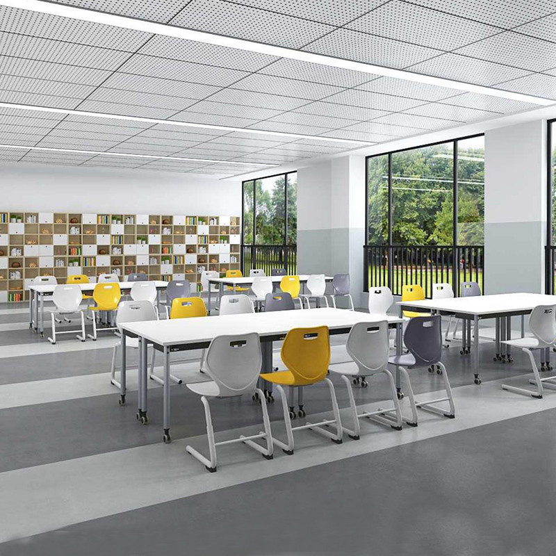Foldable Training Room Desk Stackable Meeting Room Tables With Wheels