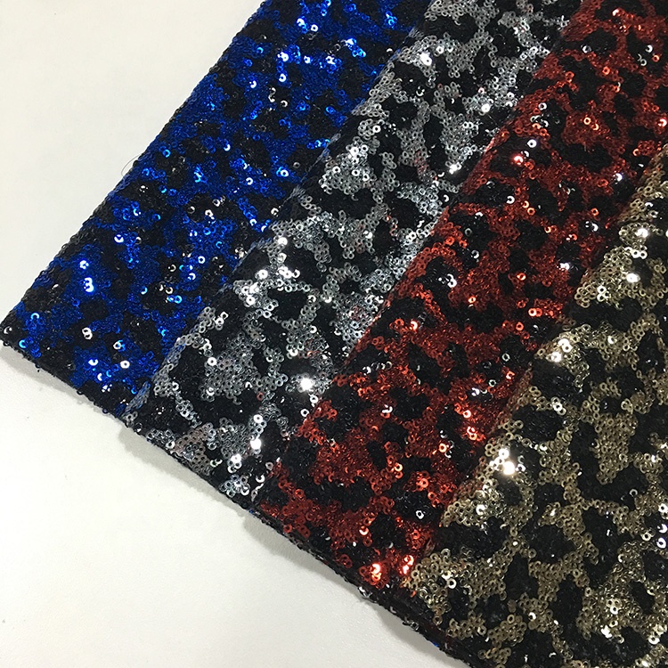 Fashionable Stretch Sequin Fabric 150gsm Shiny Color Customizable Color
