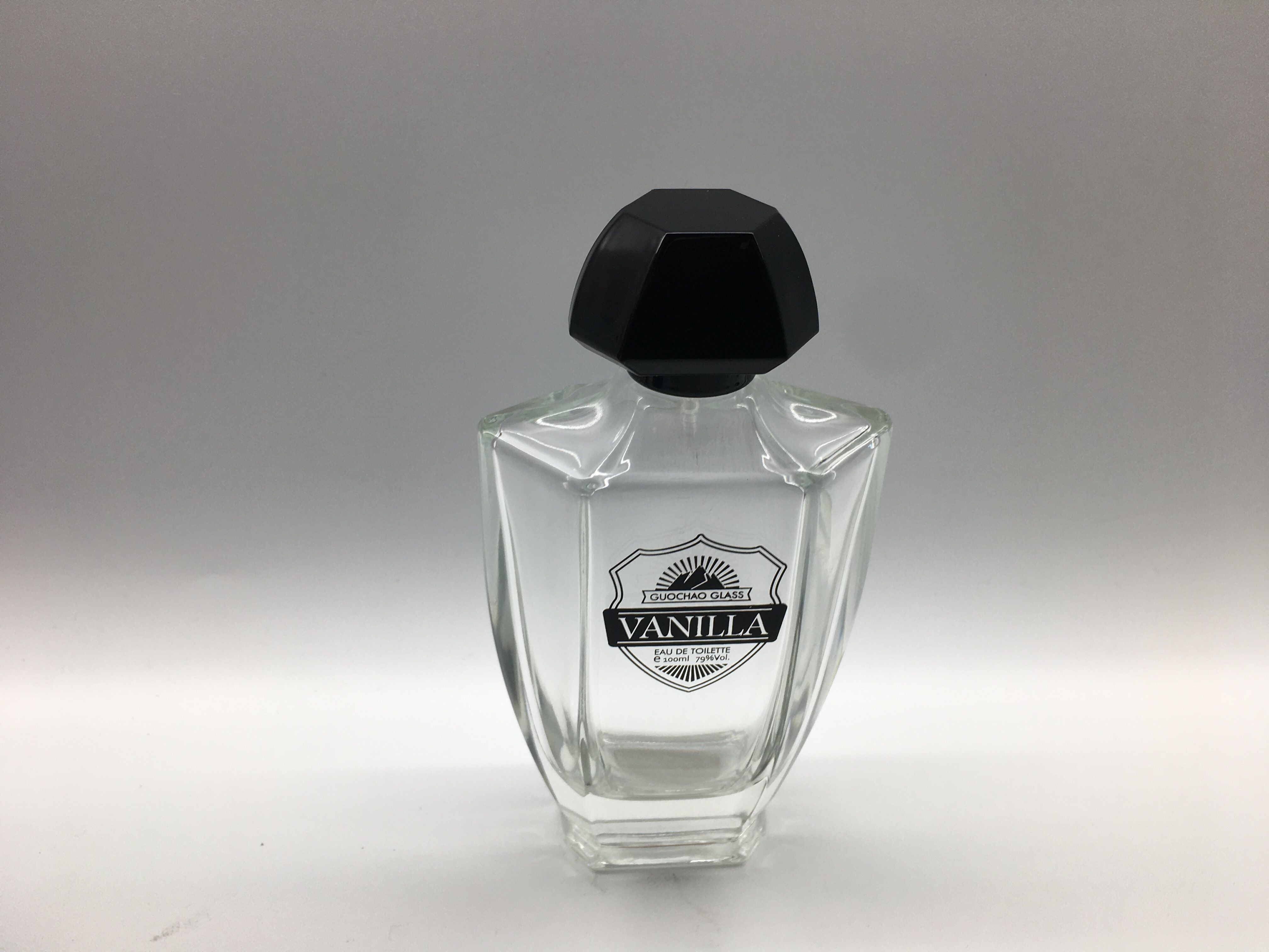 Irregular Cap Luxury Perfume Bottles OEM 100ml Clear Glass Atomizer Sprayer