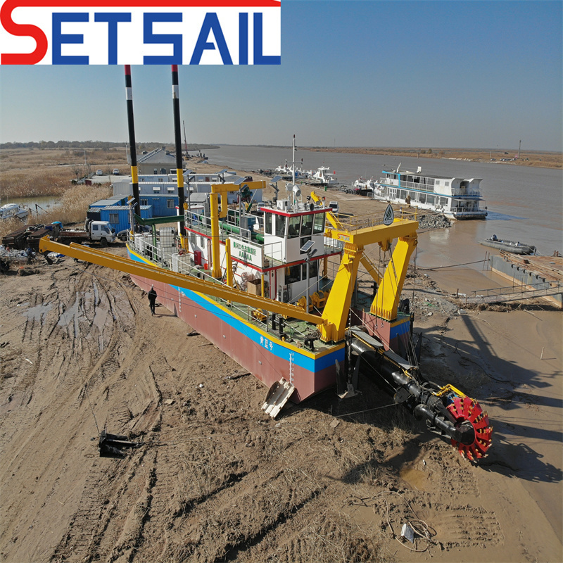Wheel Bucket River Sand Dredger with Water Flow Meter