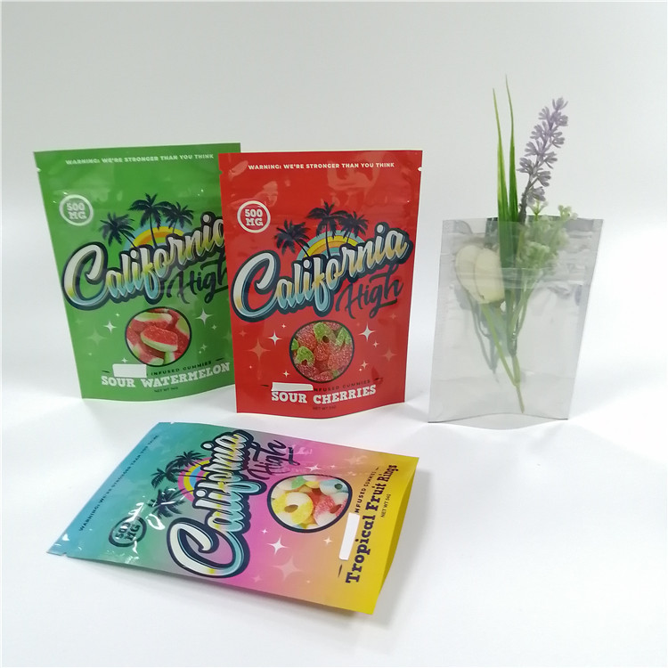 CBD Weed Foil Mylar Plastic Stand Up Pouch Airtight Smell Resistant