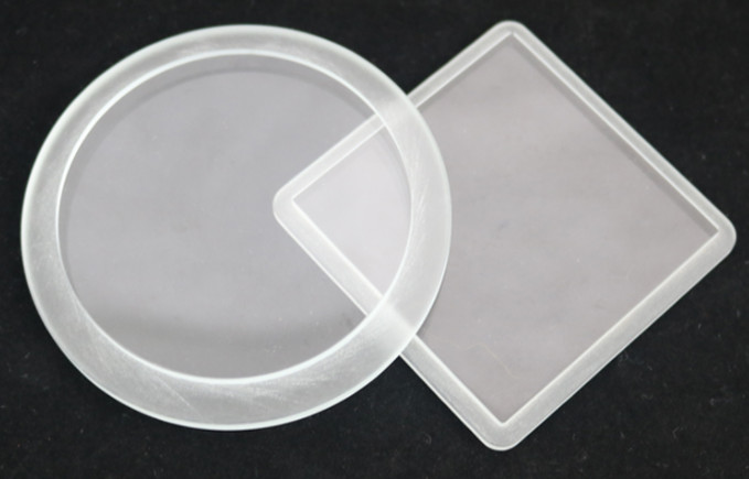 Optical Grade Round / Square High Borosilicate Glass Smooth Surface Tempered Step Glass For Light Cover