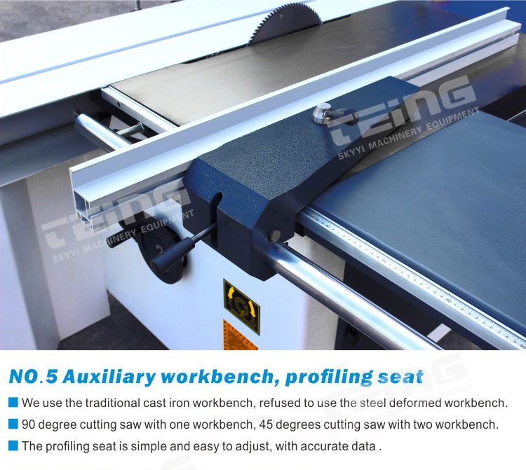Wood Working Sliding Table Panel Saw WSN2845 with Precision and Max.Cutting Height at 90°