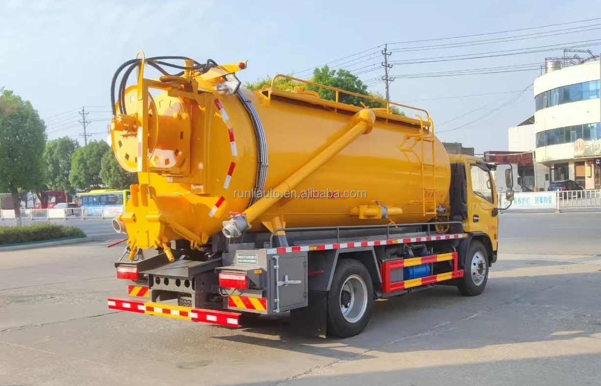 China Factory Price DFAC DongFeng 1000L to 20000L Vacuum Suction Machine Truck Septic Tank Truck Sewage Fecal Suction Truck