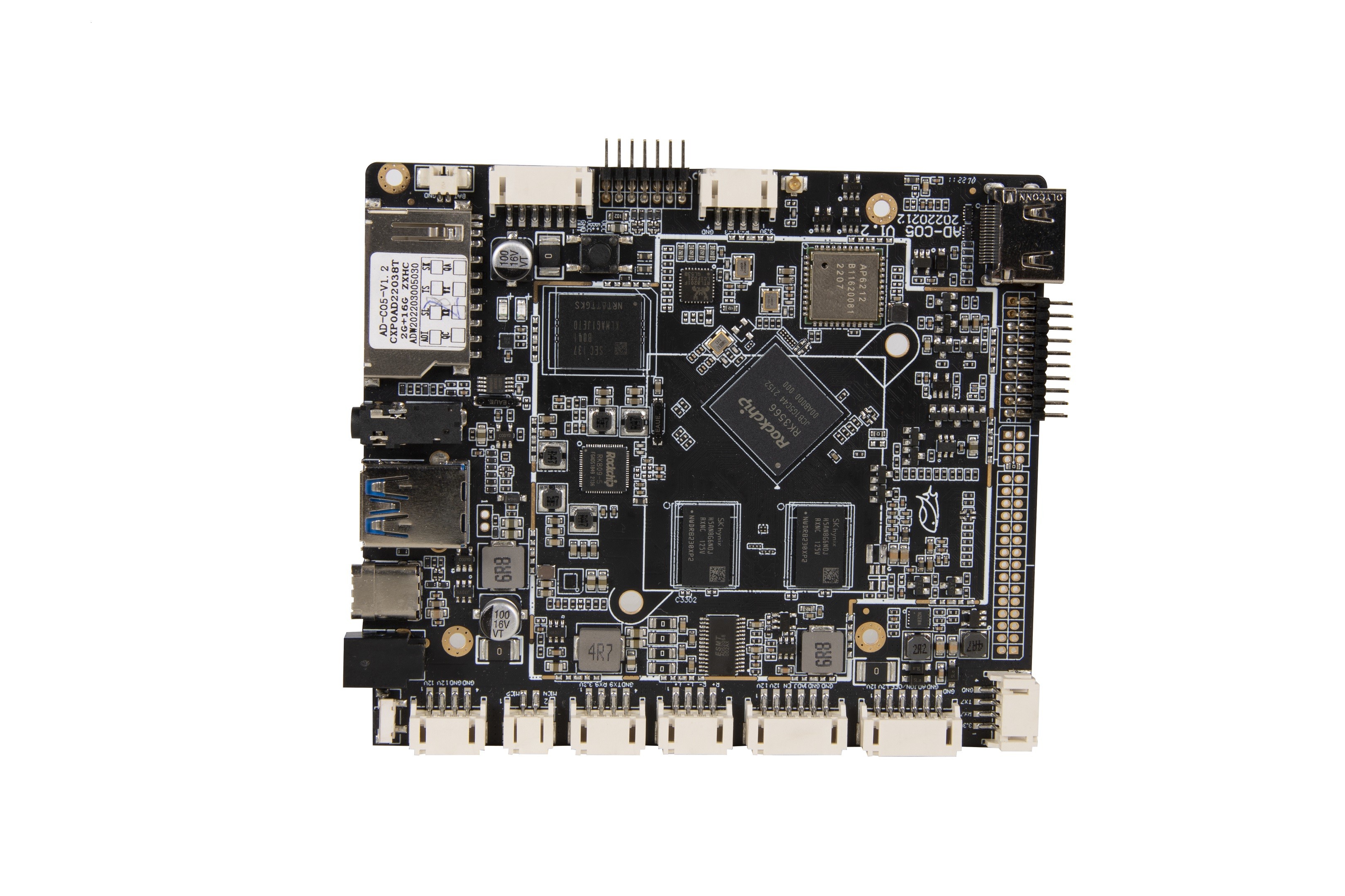 Integrated Quad core RK3566 Embedded System Board Android 11 EDP LVDS MIPI display