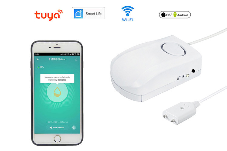 130db Smart Wifi Water Leak Alarm Sensor 1 Year Warranty