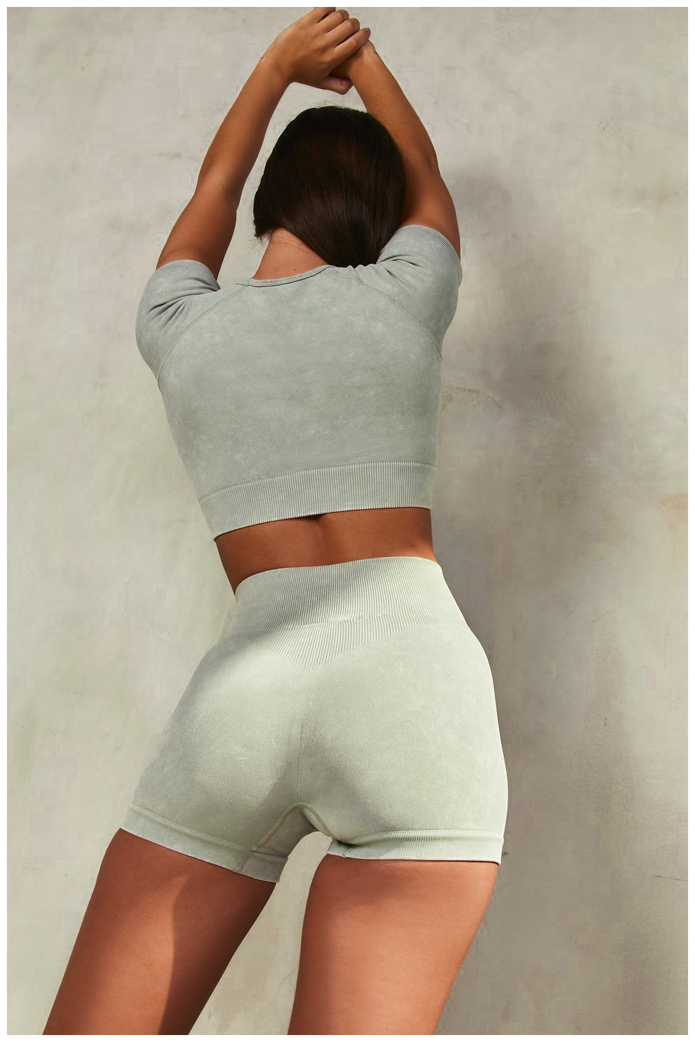 Oem Factory Manufacturer Custom Logo Seamless 2 Piece Yoga Set Lightweight High Waist Training Tights