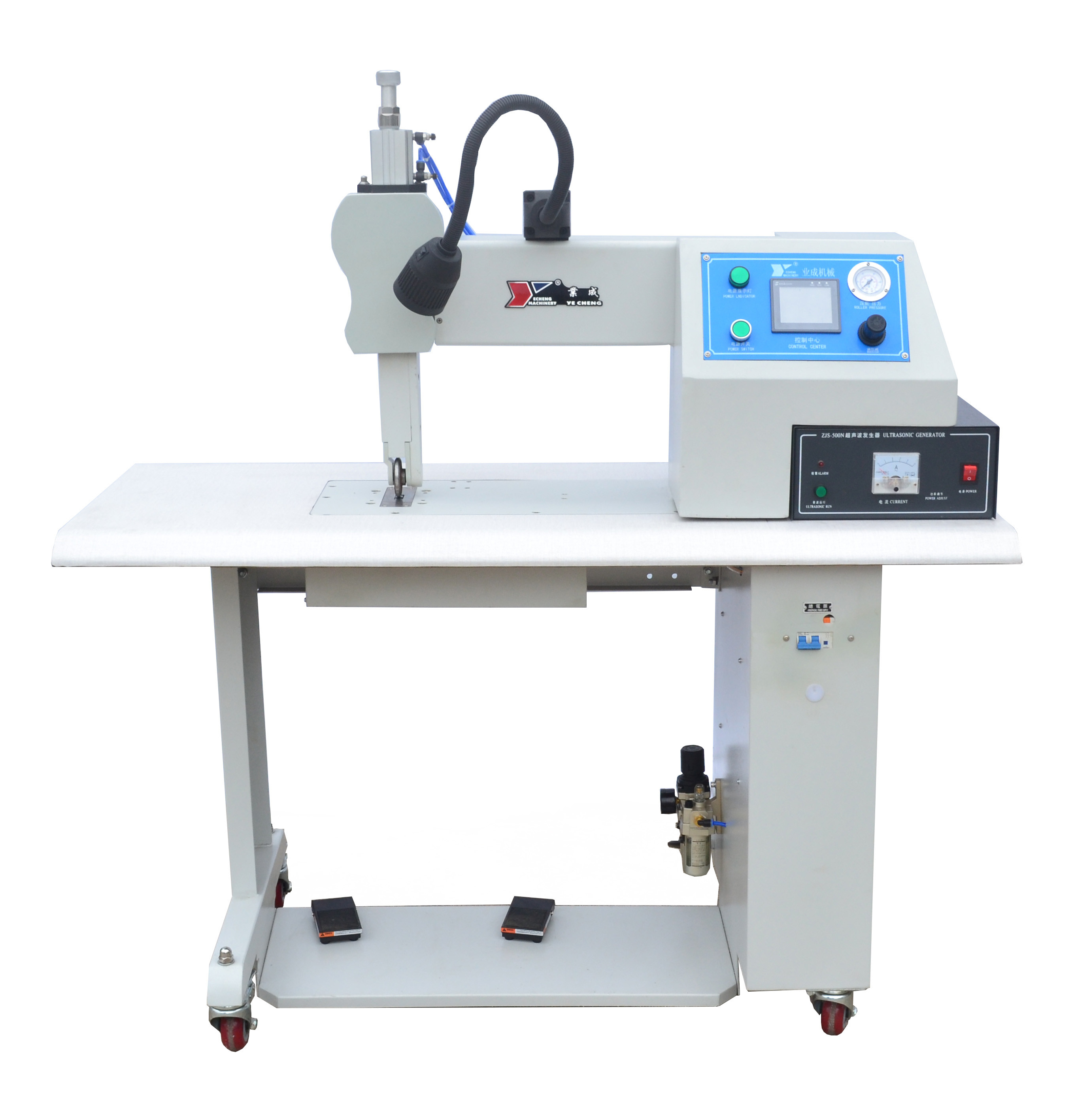 Fabric 35khz Ultrasonic Sealing Machine , Ultrasonic Sewing Machine with Titanium Wheel