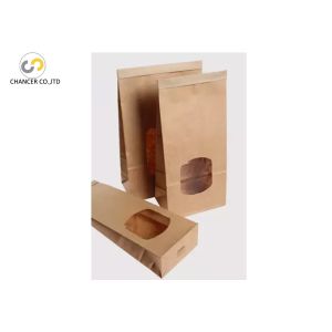 Roll feeding bread square bottom paper bag making machine with window