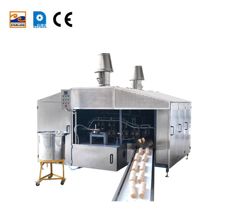Automatic Softy Wafer Cone Production Line With Cast Iron Baking Template