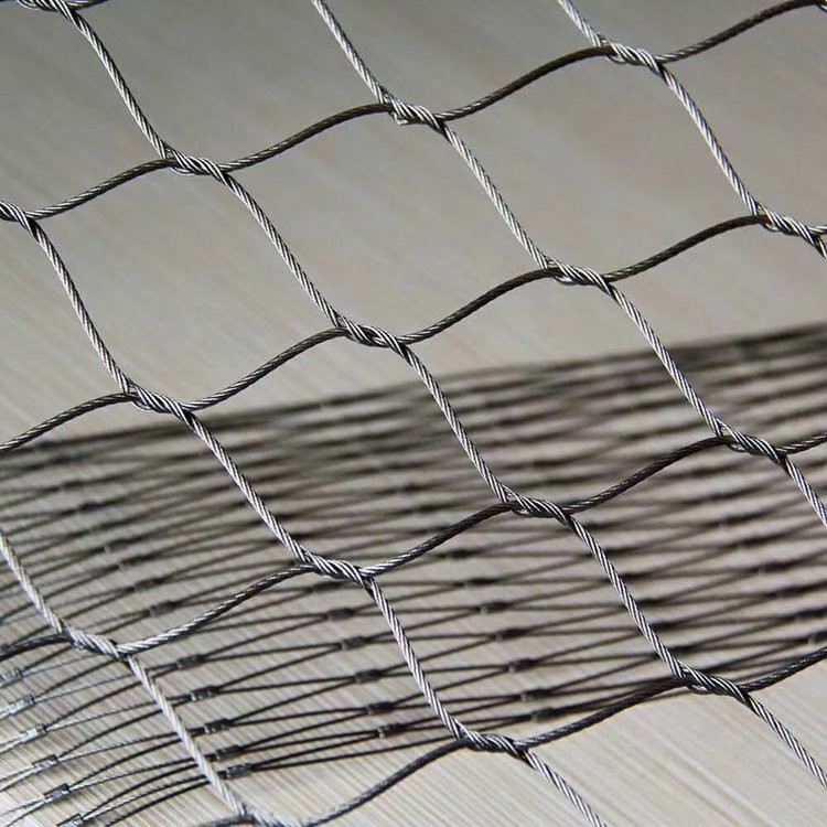 High Strength Knotted Stainless Steel Rope Wire Mesh For Zoo Enclosure