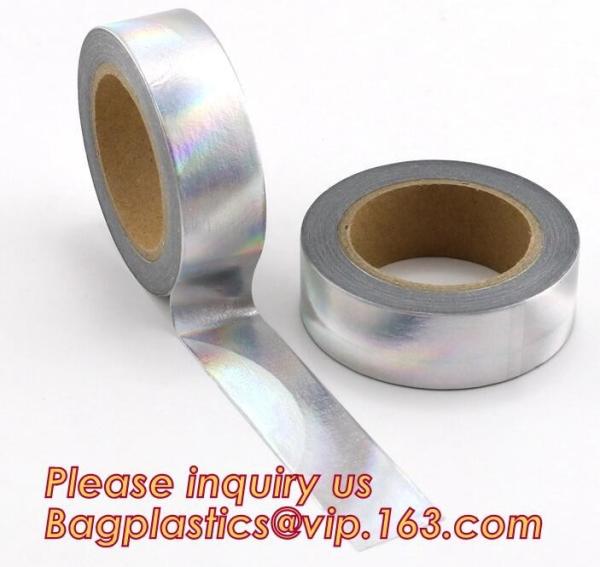 foil washi tape holographic foil washi tape,Gold Laser Decorative Reflective