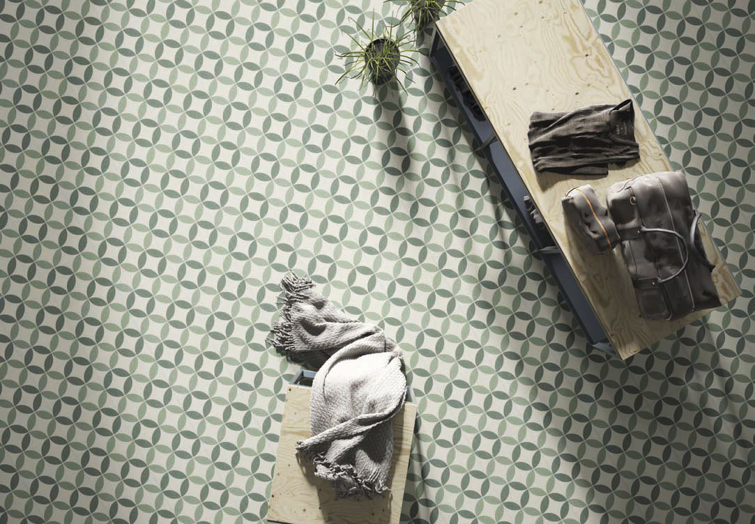 Light Green Durable Wall Tile For Bedroom And Antibacterial 250x250mm Interior Floor Tiles For Living Room