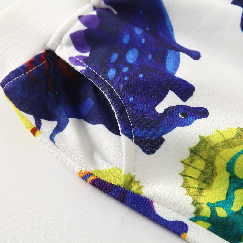 Boys Children'S Casual Suit Dinosaur Cartoon Printed