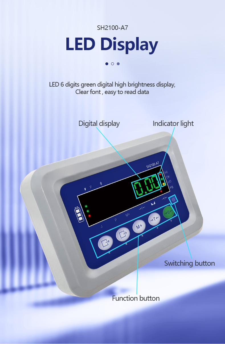 130mm*138mm*200mm SOHE A7 Meter Weighing Indicator Sensor Display Instrument with 1