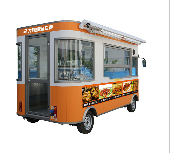 Mobile Snack Bread Foodtrucks Electric Cart Ice Cream Food Trailer With Battery