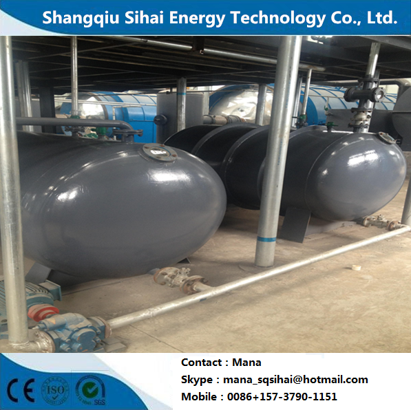 380V Used Plastic Tyres Recycling Machine For Fuel Oil Carbon Black Directly Heating