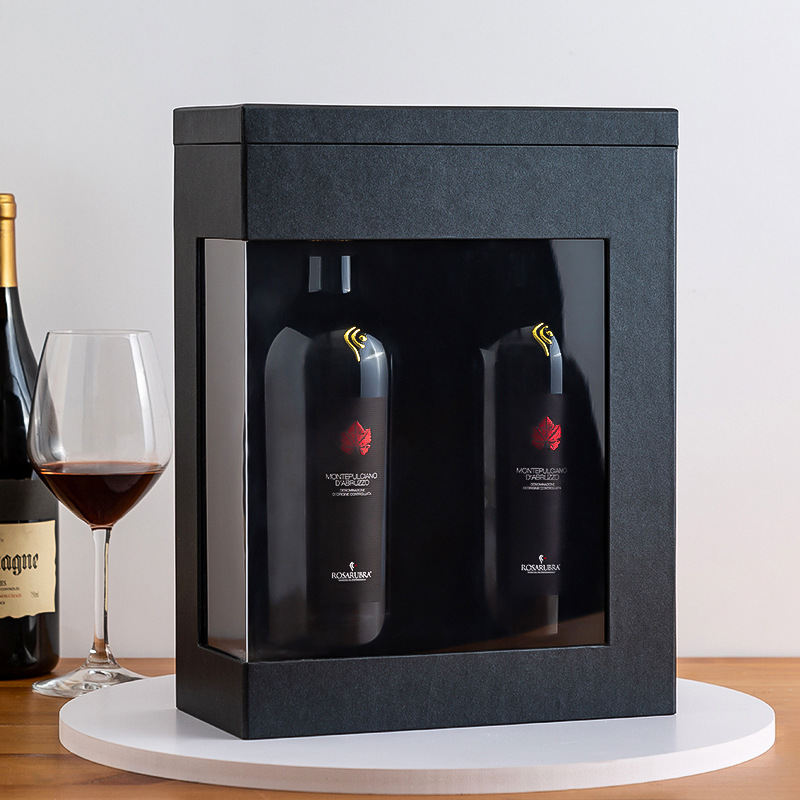 Custom Luxury Colorful Wine Bottle Shipping Boxes and Inserts with Logo