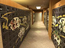 Graffiti Proof Office Storage Lockers , Four Tier Lockers With Printing Door