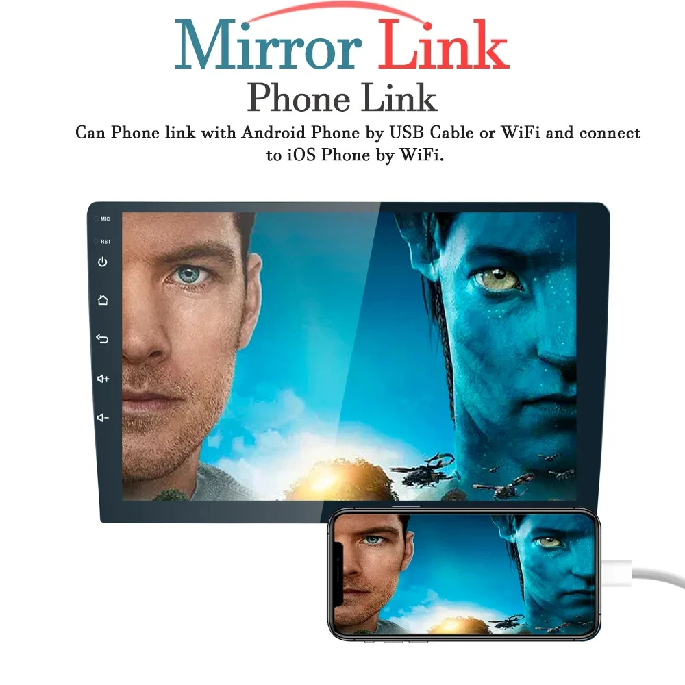 USB Connection Universal Android Car Screen for 7 9 10.1 inch Double Din Car Radio