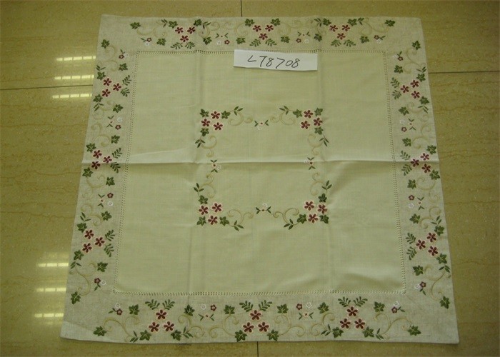 8cm Double Border Hemstitch Collection Tablecloth With Machine Washing