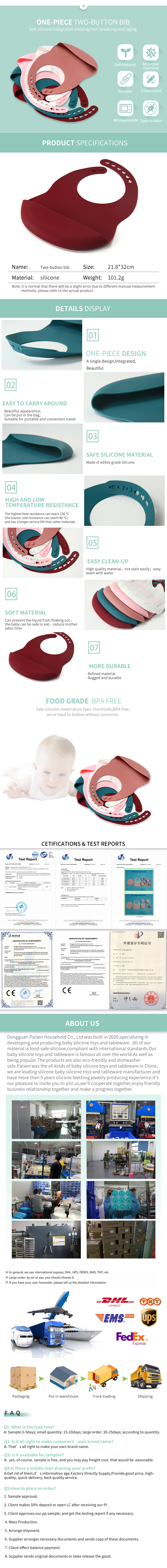 Customized Logo Silicone Baby Bib , Waterproof Feeding Bibs For Girls Boys