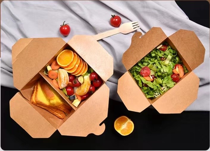 750ml To 2000ml Biodegradable Sandwich Boxes Eco Friendly Disposable Food Containers