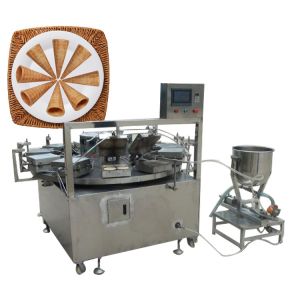 Beverage Factory Gas Heating Automatic Waffle Cone Making Machine