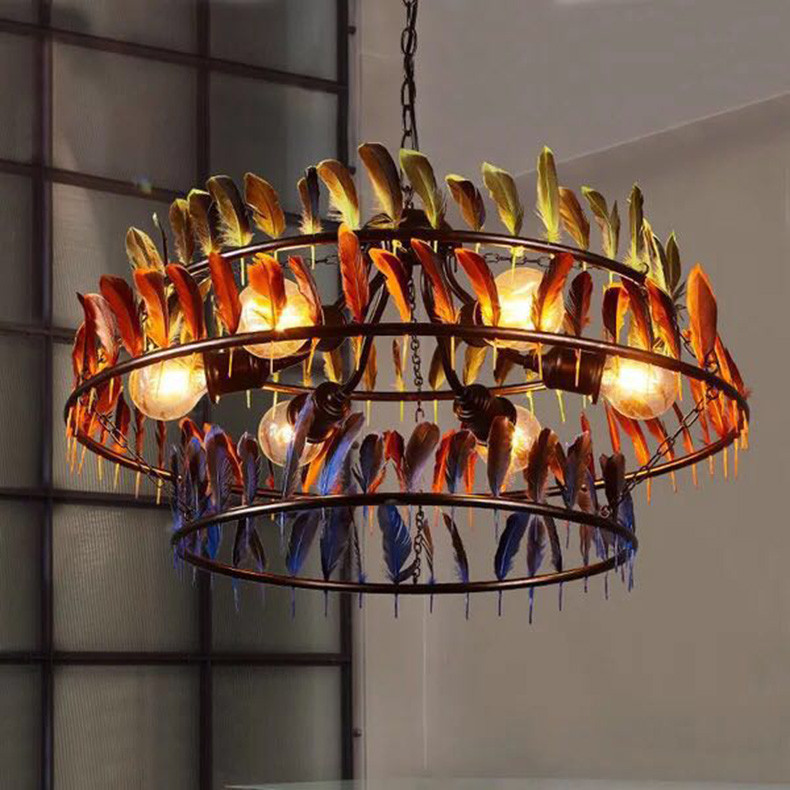 Create Loft Feather Pendant Light For Indoor home Bar Lighting Fixtures (WH-VP-49)