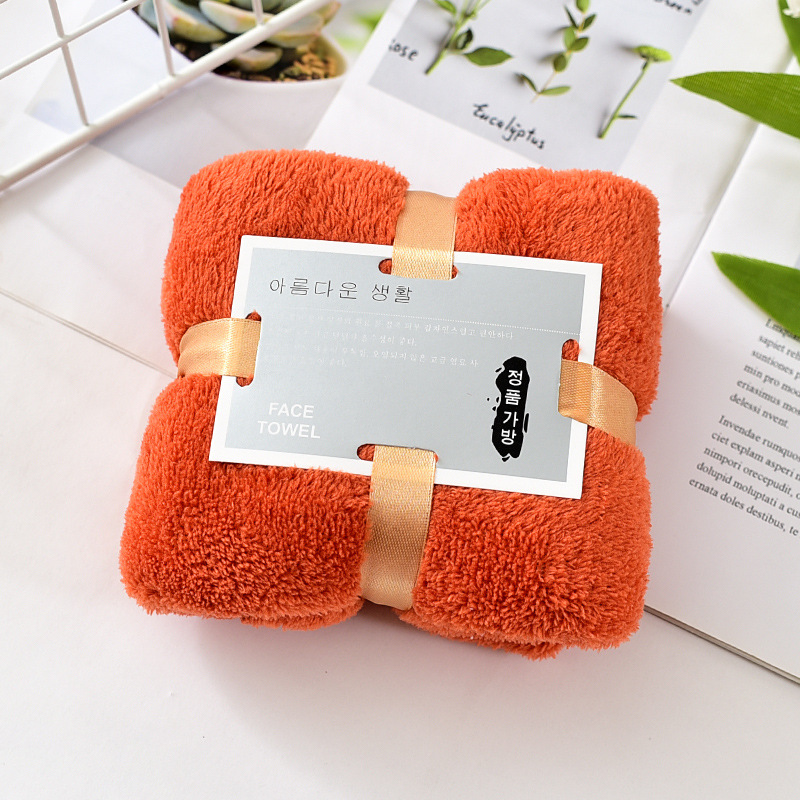 Thick Absorbent Coral Fleece Bath Towel Set Regular Size 70*140cm 35*75cm 1 Piece