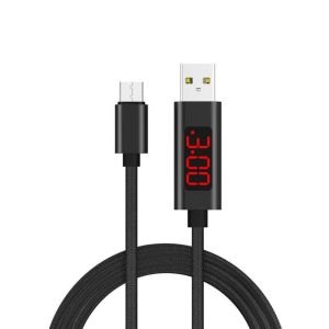 2.4A Type C mobile phone nylon data cable,1.2M Voltage and current intelligent