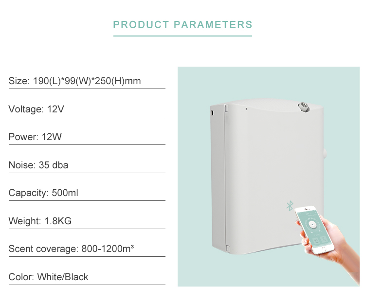 HOMEFISH ND500 PP HVAC Scent Diffuser For Home Hotel 500ML